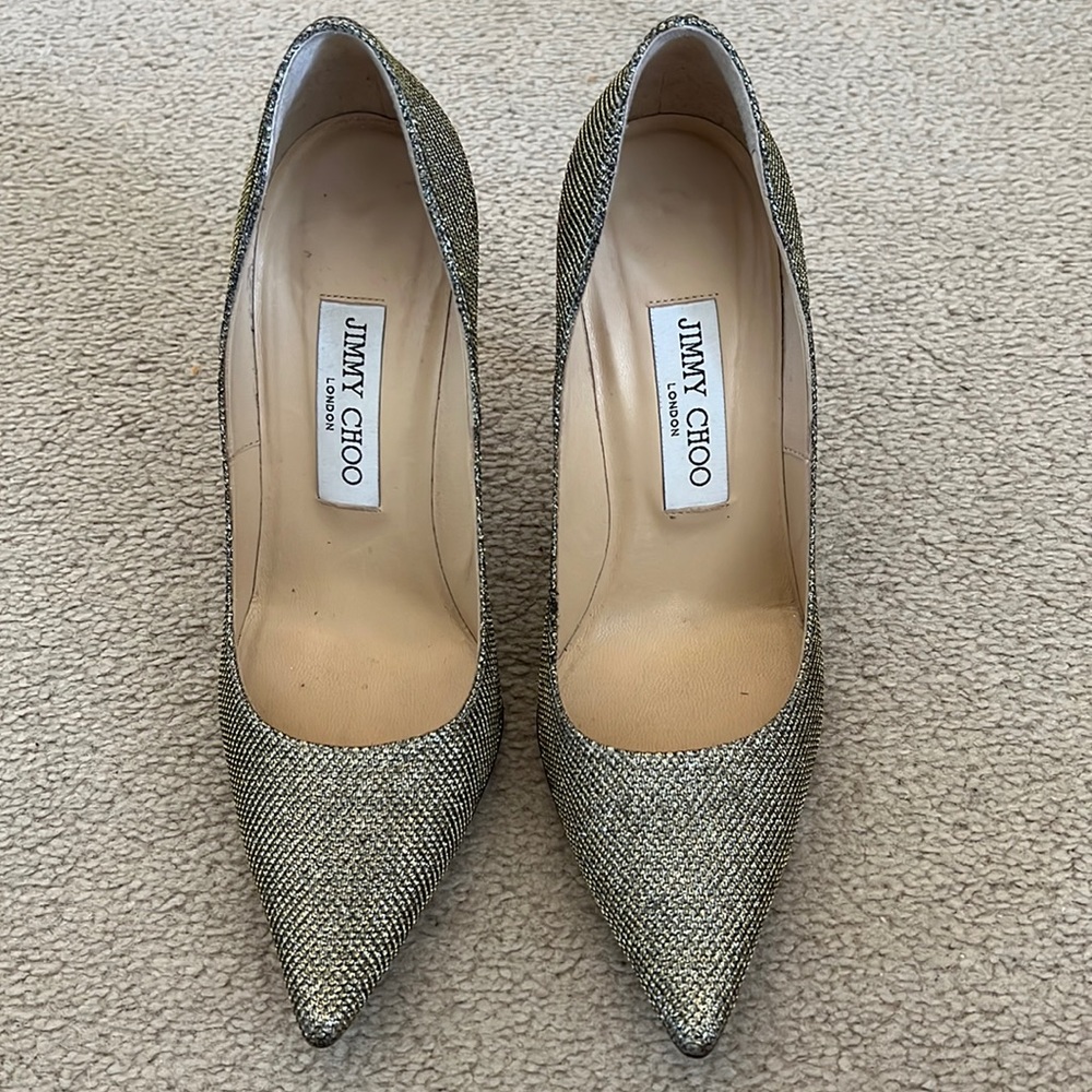 Gold Jimmy Choo Heals Size 36